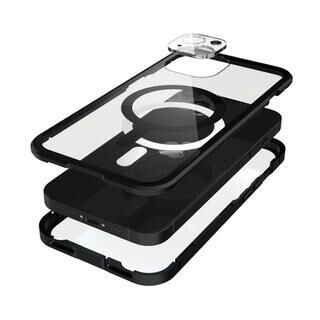 iPhone 14 (6.1インチ) ケース Monolith Magnetica Magsafe対応前面ゴリラガラス+アルミバンパー ブラック iPhone 14