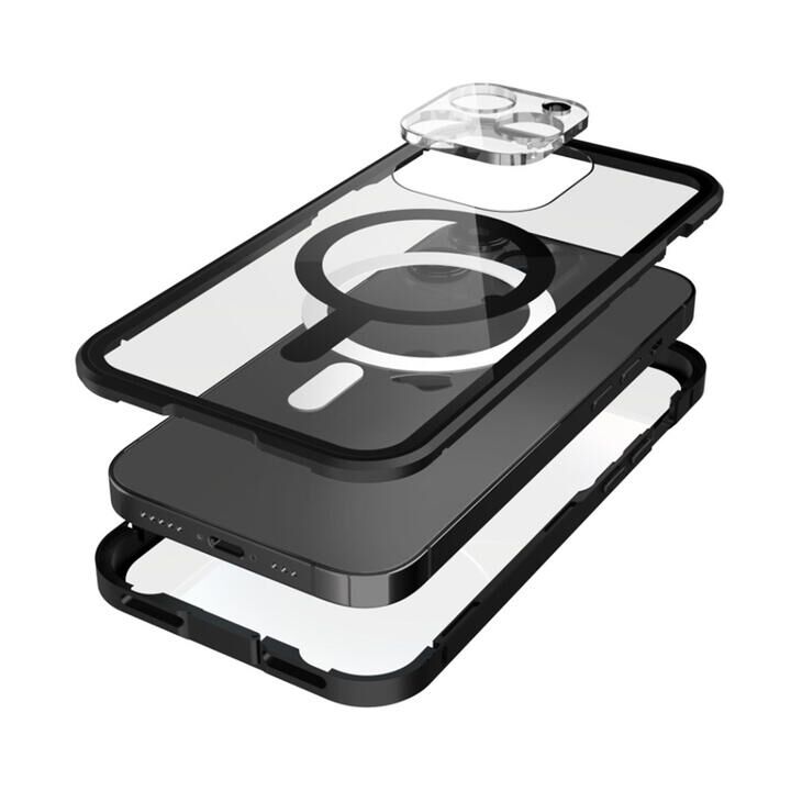 Monolith Magnetica Pro Magsafe対応両面ゴリラガラス+アルミバンパー ブラック iPhone 14 Pro_0