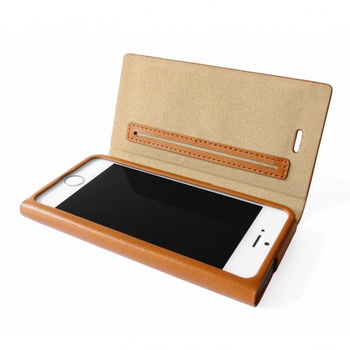 iPhone SE/5s/5 ケース GRAMAS One-Sheet Leather タン iPhone SE/5s/5 手帳型ケース_0