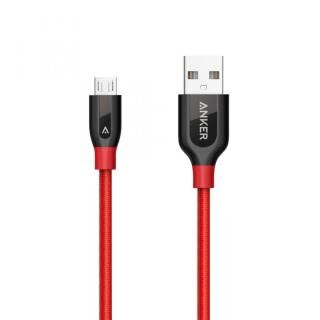 [90cm]Anker PowerLine+ Micro USBケーブル レッド