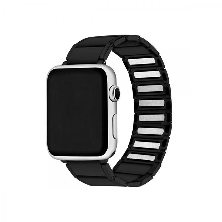 Applewatchアップルウォッチ バンド 38mm ステンレス ブラック - 時計