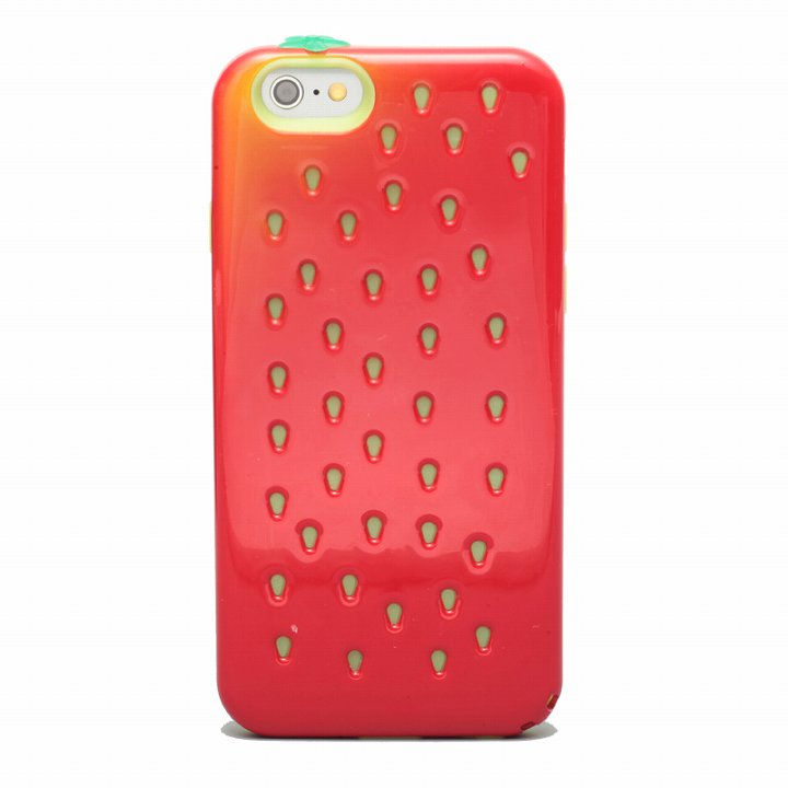 iPhone6 ケース 磁気遮断カード付属 Poppin’ Strawberry レッド iPhone 6_0