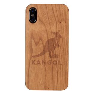 iPhone XS/X ケース KANGOL カンゴール ウッドケース LOGO iPhone XS/X