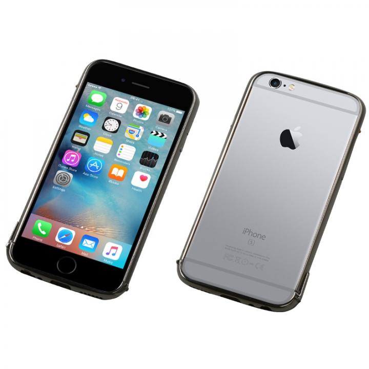 iPhone6s/6 ケース Deff ステンレススチールバンパー Polish ブラック iPhone 6s/6_0