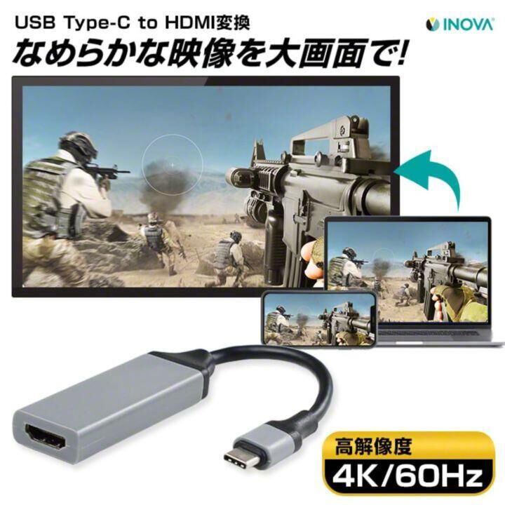 INOVA USB Type-C to HDMI変換ケーブル_0