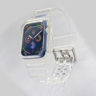 透明シリコンバンド レザルタ Apple Watch 45mm クリア