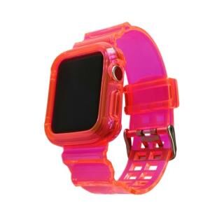 透明シリコンバンド レザルタ Apple Watch 41mm ピンク