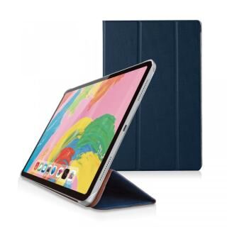 ソフトレザー フラップカバー 背面クリア ブルー iPad Pro 2018 11インチ