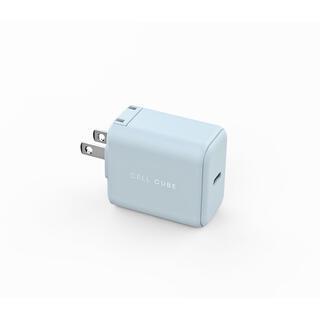 CellCube 1ポートUSB-C Fast Charger GaN (PD45W） 白藍