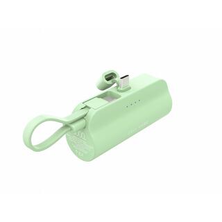 CellCube ケーブルレスモバイルバッテリー 5000ｍAh 白群/薄緑