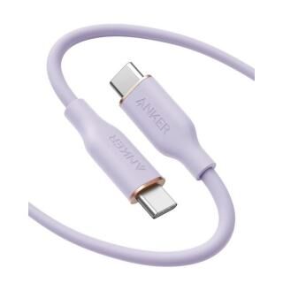 Anker PowerLine III Flow USB-C & USB-C ケーブル 1.8m ライトパープル