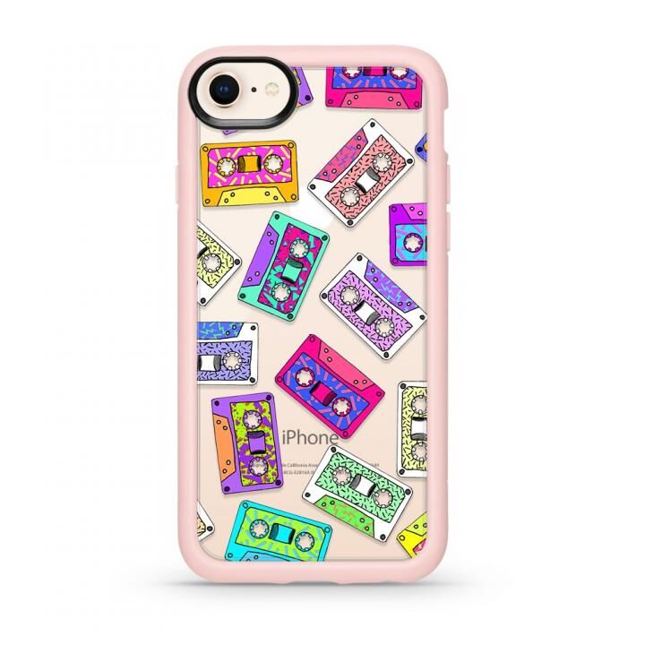 iPhone8 ケース Casetify RETRO THROWB Pink Grip case iPhone SE 第2世代/8_0