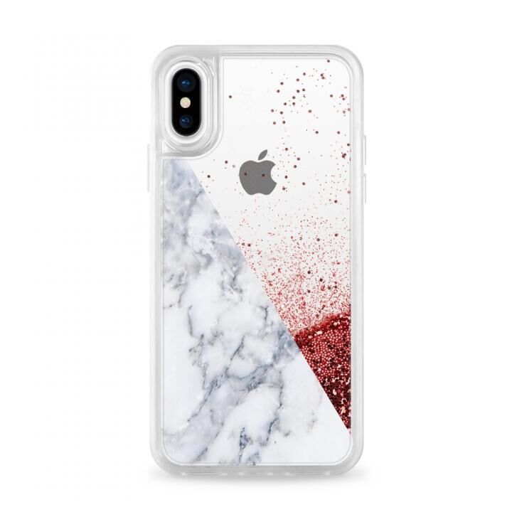 iPhone X ケース Casetify MARBLE SIDE Pink Glitter case iPhone X_0