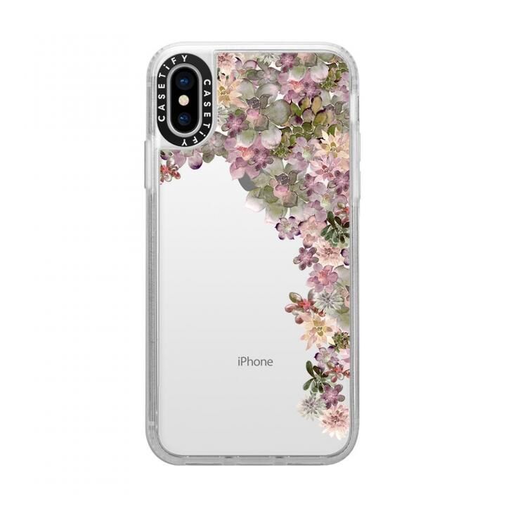iPhone XS/X ケース Casetify MY SUCCULENT GARDEN ROSE grip clear iPhone XS/X_0