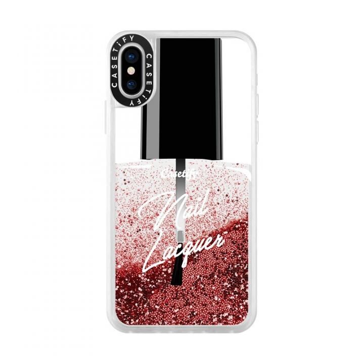iPhone XS/X ケース Casetify GLITTER NAIL LACQUER glitter rose pink iPhone XS/X_0