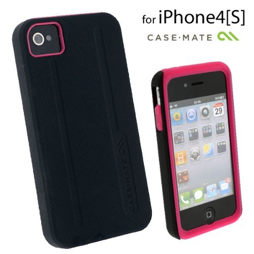 Case-Mate CM01587 iPhone 4/4s用 ハイブリッドタフケース ブラック/ピンク_0